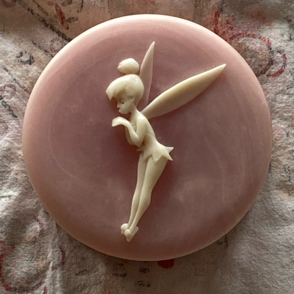 Disney Pink and Cream Tinker Bell Decorative Accent Excellent Condition - Picture 10 of 12